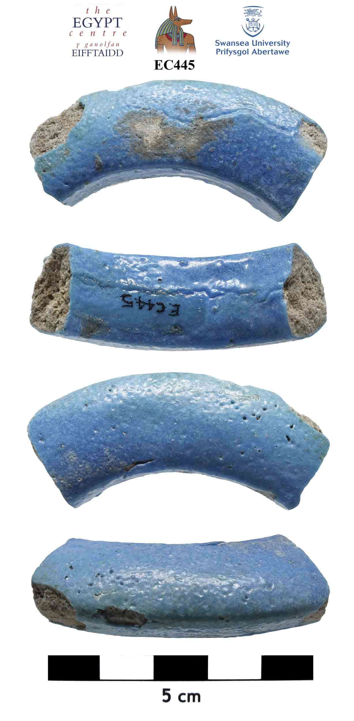 Image for: Faience object, possibly part of a faience ankh